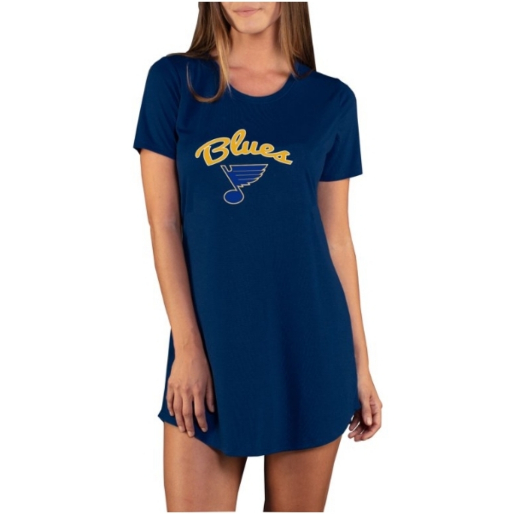 Womens Concepts Sport St. Louis Blues Marathon Knit Nightshirt. Size S